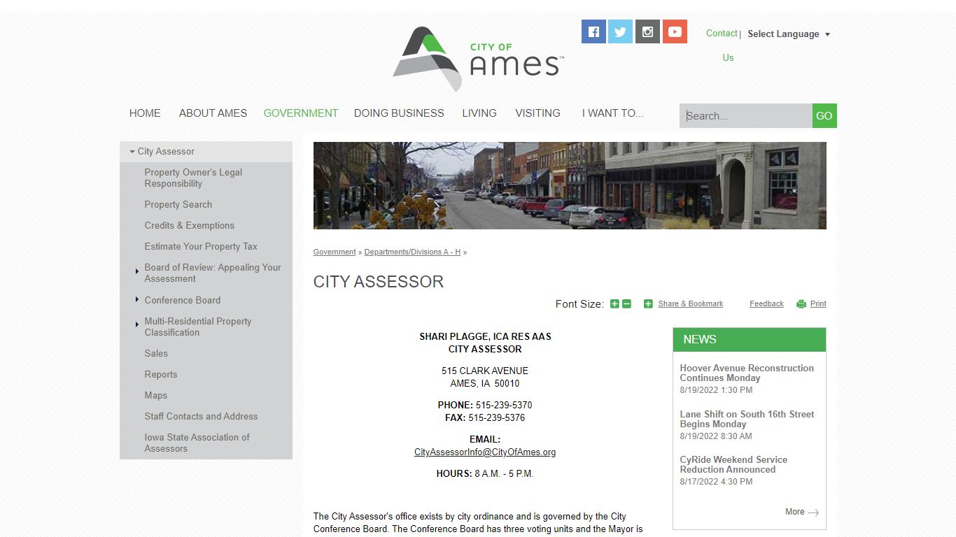 City Assessor | City of Ames, IA